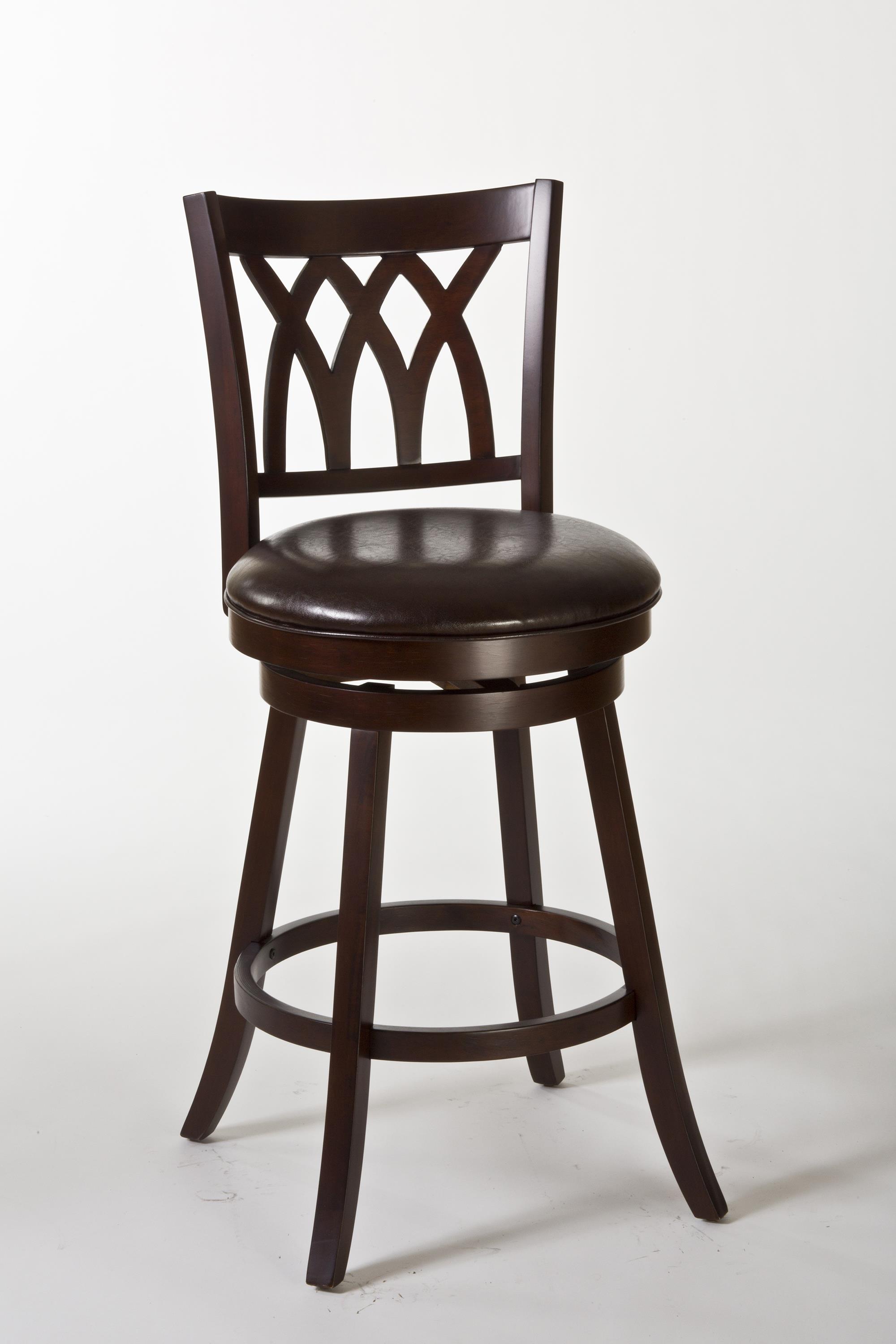 Hillsdale Wood Stools Tateswood Swivel Counter Stool with Designed Back